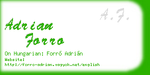adrian forro business card