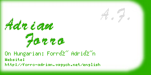 adrian forro business card